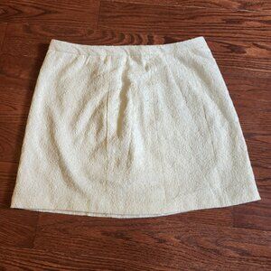 New Vince Camuto Women White Ivory Lace A-Line Skirt Size 14 Embroidered Elegant